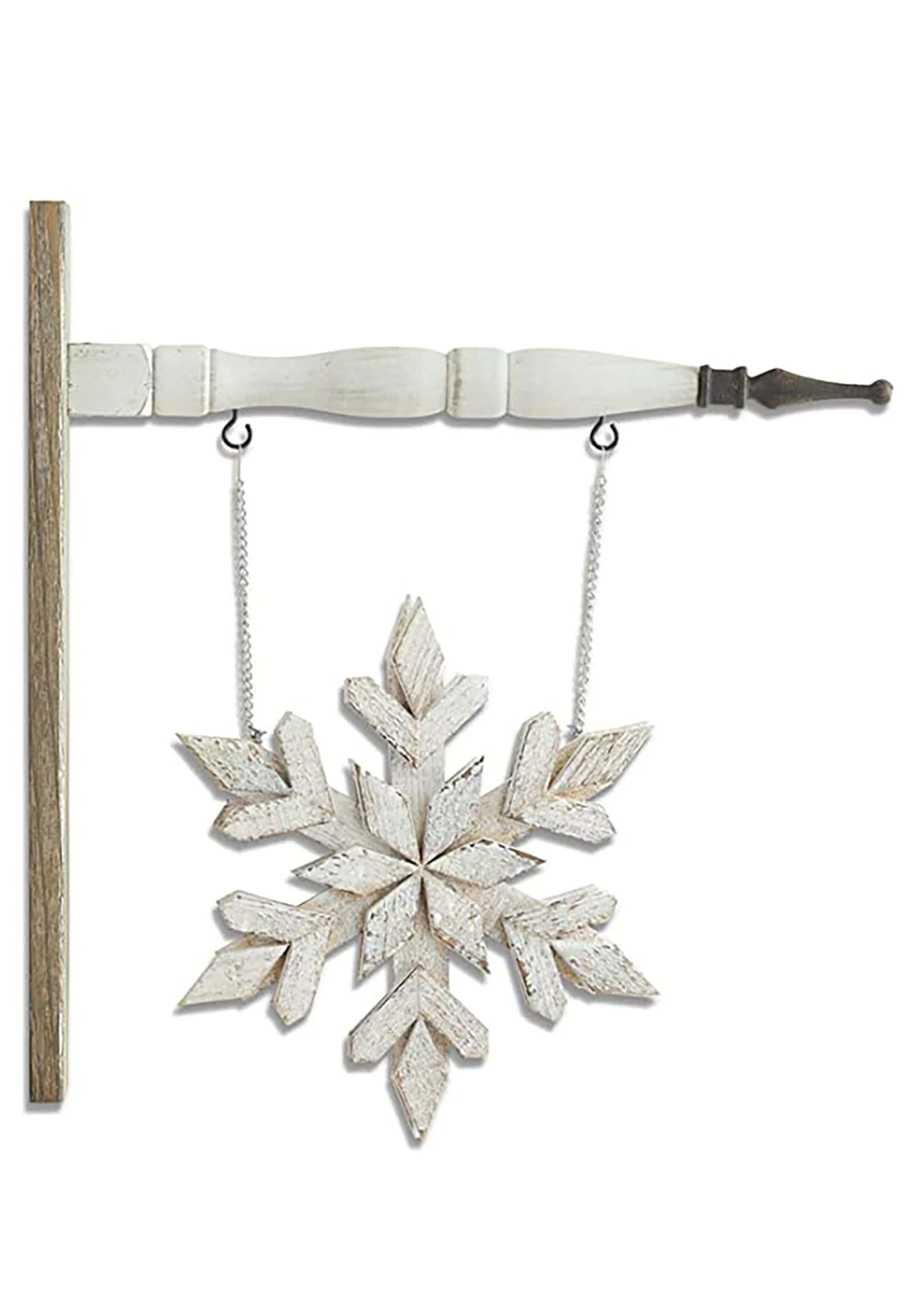 11 Inch Whitewashed Snowflake Arrow Christmas Decoration 1 11 Inch Whitewashed Snowflake Arrow Christmas Decoration