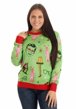 A Christmas Story Ugly Christmas Sweater For Adults -Kurt Adler Shop a christmas story ugly christmas sweater alt 4