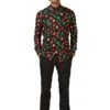 Opposuits Adult Christmas Icons Button Up Shirt