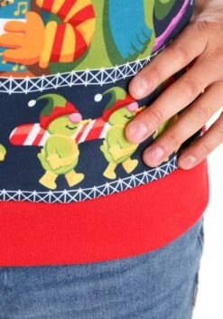 Adult Fraggle Rock Sublimated Ugly Christmas Sweatshirt -Kurt Adler Shop adult fraggle rock sublimated ugly christmas sweater alt 5