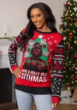 Adult Holly Jolly Sithmas Darth Vader Ugly Christmas Sweater