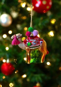 Camel Christmas Ornament Glass