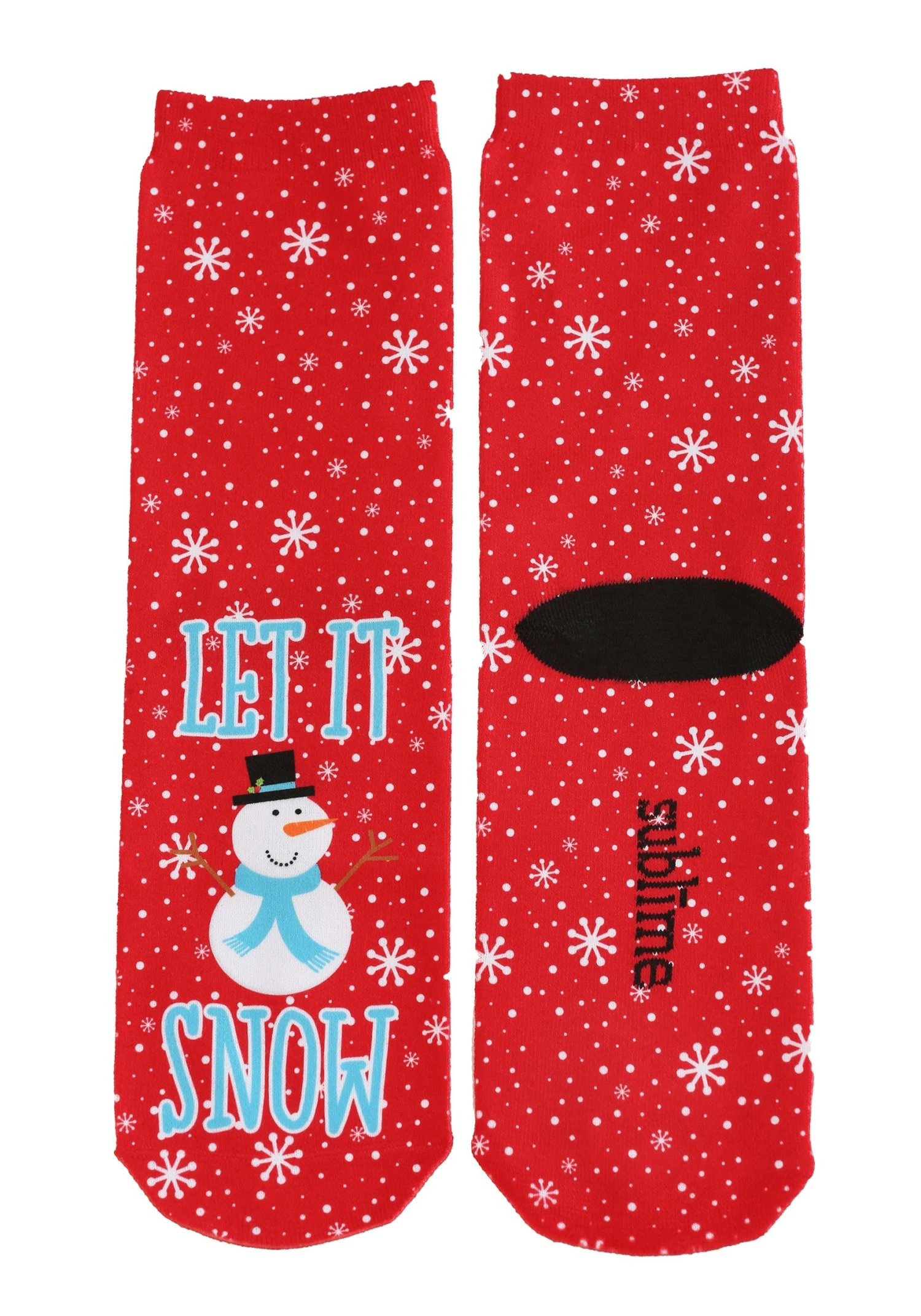 Christmas Snowman Let It Snow Adult Crew Socks 1 Christmas Snowman Let It Snow Adult Crew Socks