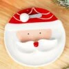 Christmas Santa Chip & Dip Dolomite Platter Set