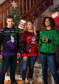 Adult Harley Quinn Hammer Time Ugly Christmas Sweater -Kurt Adler Shop harley quinn hammer time ugly christmas sweater alt 6