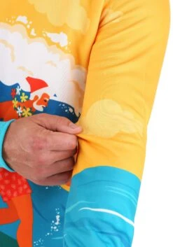 Mele Kalikimaka Surfing Santa Ugly Christmas Sweatshirt -Kurt Adler Shop mele kalikimaka surfing santa ugly christmas sweater alt 6