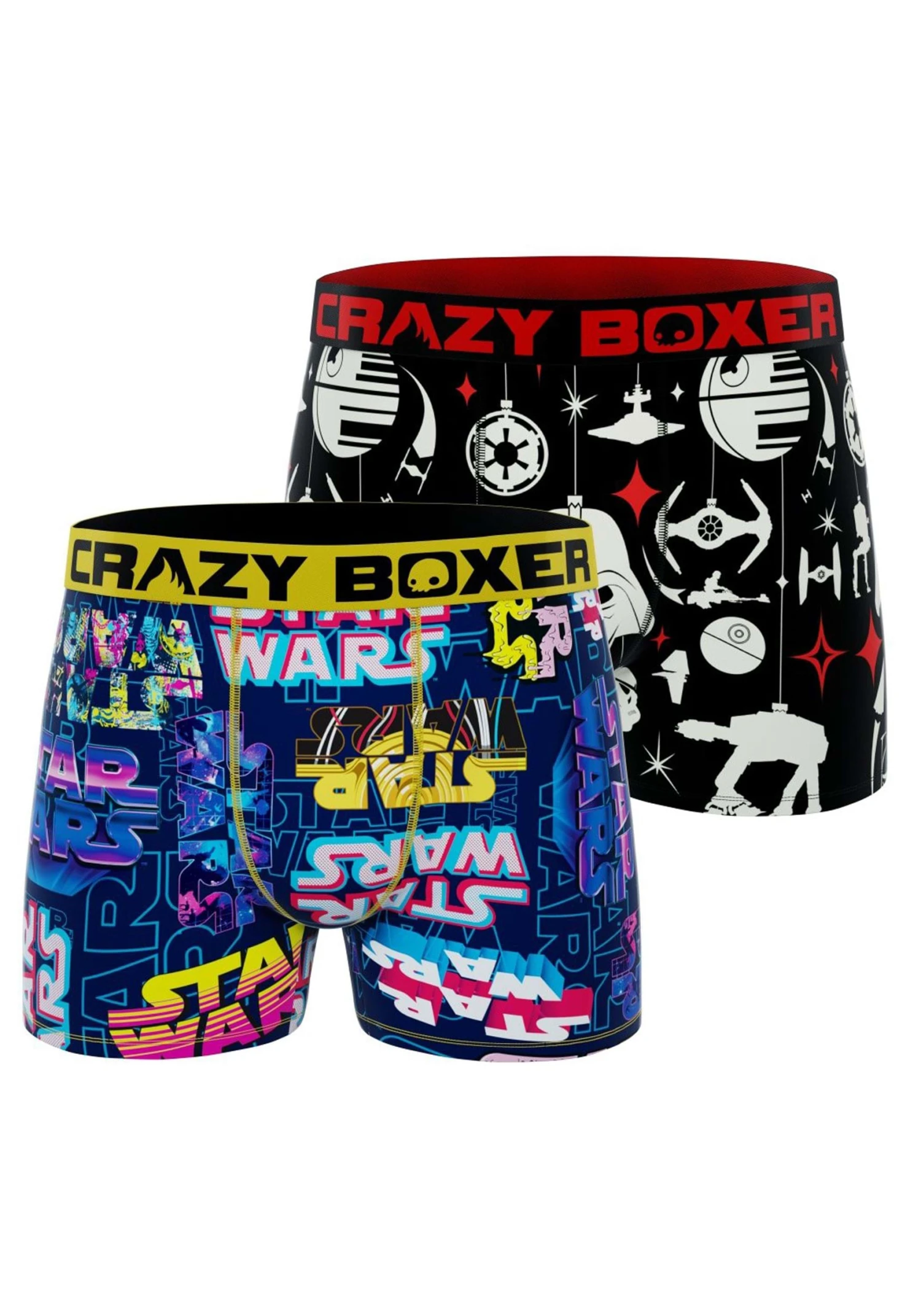 Men's 2 Pack Christmas Star Wars Boxer Briefs 1 Men's 2 Pack Christmas Star Wars Boxer Briefs