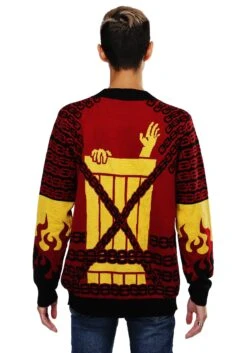Adult's Krampus Ugly Christmas Sweater -Kurt Adler Shop mens krampus ugly christmas sweater alt 2