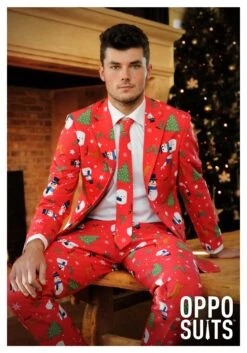 Opposuits Men's Red Christmas Costume Suit -Kurt Adler Shop mens red christmas suit 1