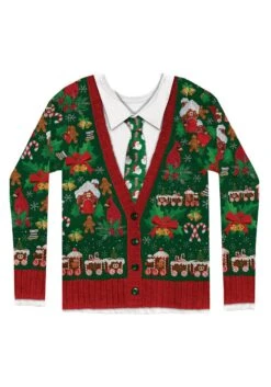 Ugly Christmas Men's Cardigan -Kurt Adler Shop mens ugly christmas cardigan alt 2