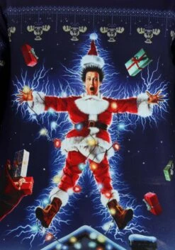 Christmas Vacation Ugly Sweater Sweatshirt For Adults -Kurt Adler Shop movie poster christmas vacation ugly sweatshirt alt 5