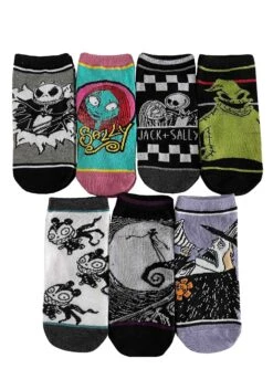Nightmare Before Christmas 7 Piece Ankle Sock Pack