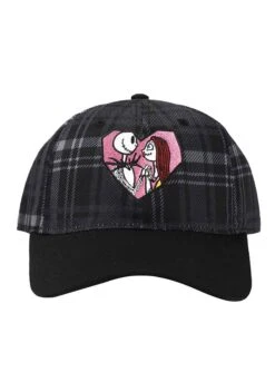 Nightmare Before Christmas Jack & Sally Embroidered Hat -Kurt Adler Shop nightmare before christmas jack sally embroidered hat alt 2