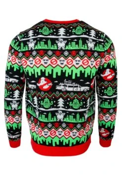 Adult Ghostbusters Christmas Ugly Sweater -Kurt Adler Shop official ghostbusters christmas ugly sweater alt 2