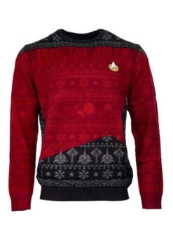 Star Trek "Trek The Halls" Adult Christmas Sweater -Kurt Adler Shop official star trek trek the halls christmas jump alt 9