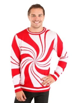 Peppermint Candy Ugly Christmas Sweater -Kurt Adler Shop peppermint candy ugly christmas sweater alt 3