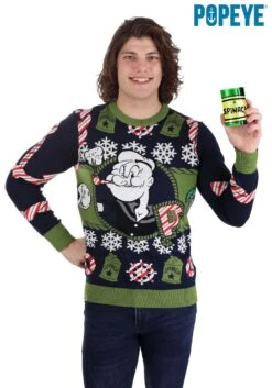 Adult Popeye Ugly Christmas Sweater