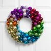 Christmas Ball Rainbow Colors Wreath