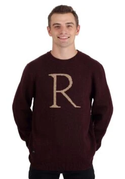 Adult Ron Weasley "R" Christmas Sweater -Kurt Adler Shop ron weasley r christmas sweater alt 4