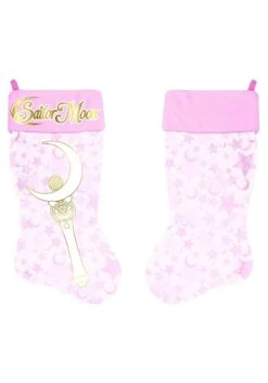 Sailor Moon Pink & Gold Christmas Stocking -Kurt Adler Shop sailor moon pink gold christmas stocking alt 2