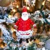 Salutations Santa Christmas Ornament