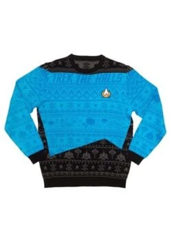 Star Trek Blue Christmas Sweater -Kurt Adler Shop star trek blue christmas sweater alt 13