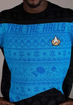 Star Trek Blue Christmas Sweater -Kurt Adler Shop star trek blue christmas sweater alt 4