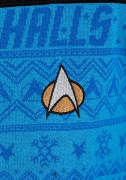 Star Trek Blue Christmas Sweater -Kurt Adler Shop star trek blue christmas sweater alt 5