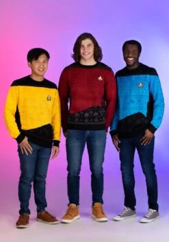 Star Trek Blue Christmas Sweater -Kurt Adler Shop star trek blue christmas sweater alt 6