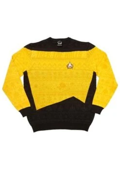 Star Trek Yellow Christmas Sweater -Kurt Adler Shop star trek yellow christmas sweater alt 14
