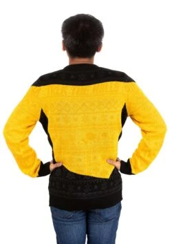 Star Trek Yellow Christmas Sweater -Kurt Adler Shop star trek yellow christmas sweater alt 7