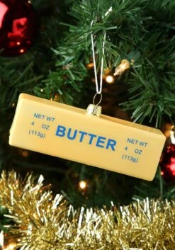 Stick Of Butter Glass Christmas Ornament