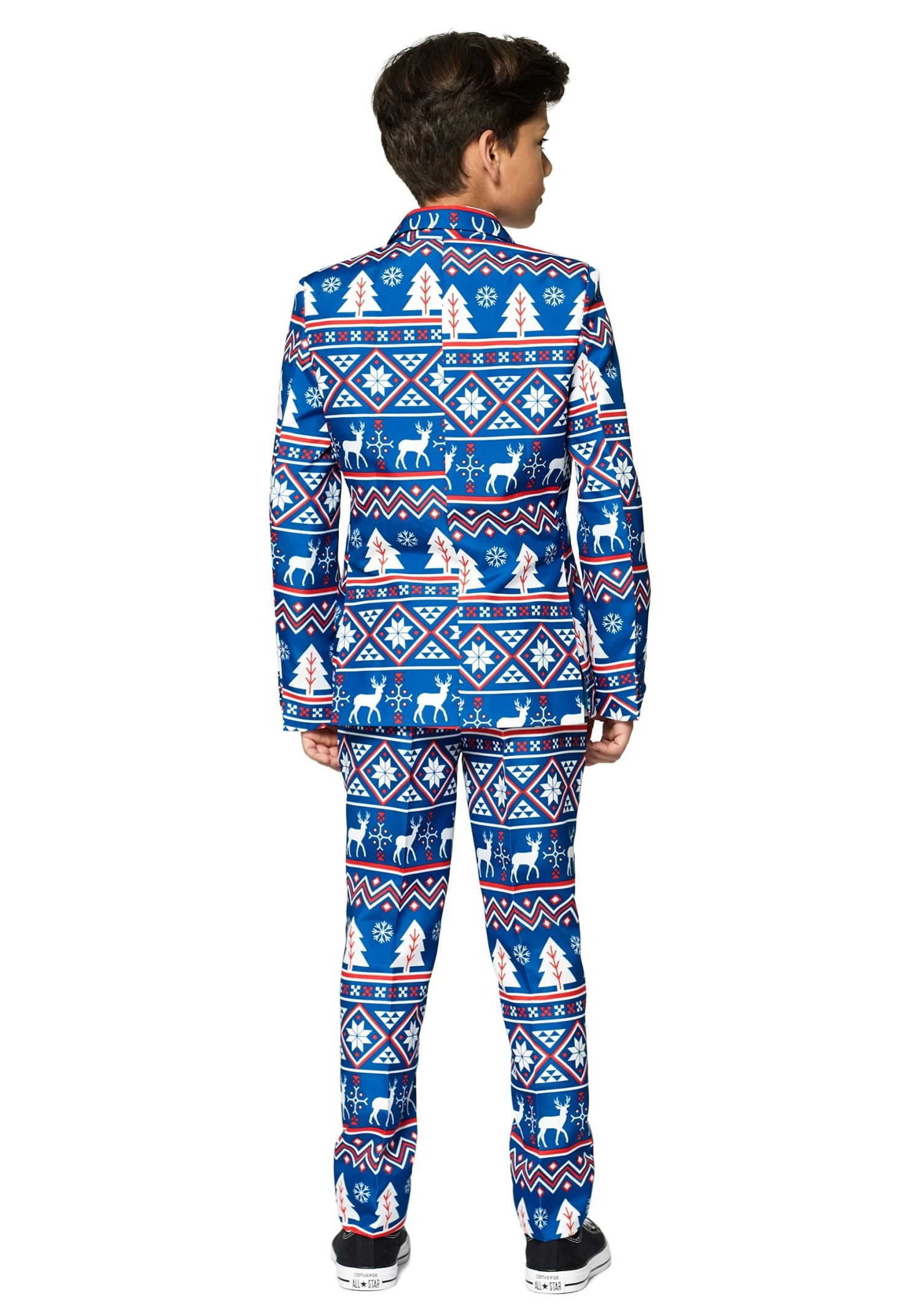 Suitmeister Christmas Blue Nordic Boy's Suit 2 Suitmeister Christmas Blue Nordic Boy's Suit - Image 2