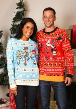 The Incredibles Adult Red Ugly Christmas Sweater -Kurt Adler Shop the incredibles adult red ugly christmas sweater 3