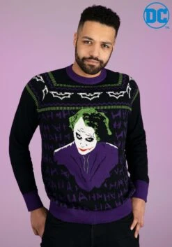 The Joker Dark Knight Ugly Christmas Sweater For Adults