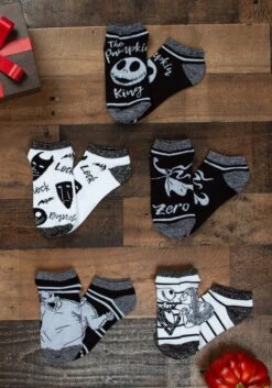 Nightmare Before Christmas 5 Pair Ankle Socks