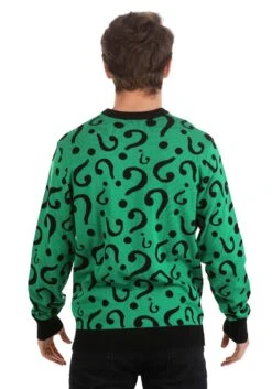 Adult The Riddler Ugly Christmas Sweater -Kurt Adler Shop the riddler ugly christmas sweater alt 3