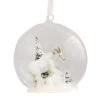 Winter Mountain Goat Glass Globe Christmas Ornament