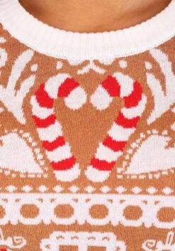 Womens Gingerbread House Ugly Christmas Sweater -Kurt Adler Shop womens gingerbread house ugly christmas sweater alt 10